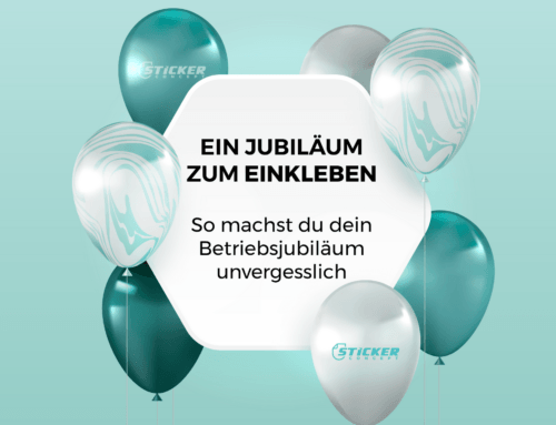 Jubiläum zum Einkleben