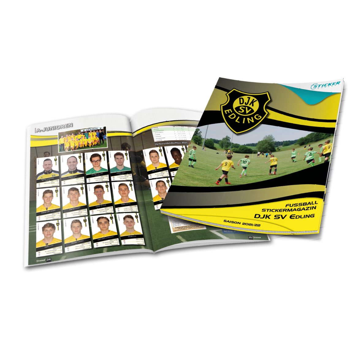 Stickeralben für Fußball Verein von DJK SV Edling Sticker-Concept.