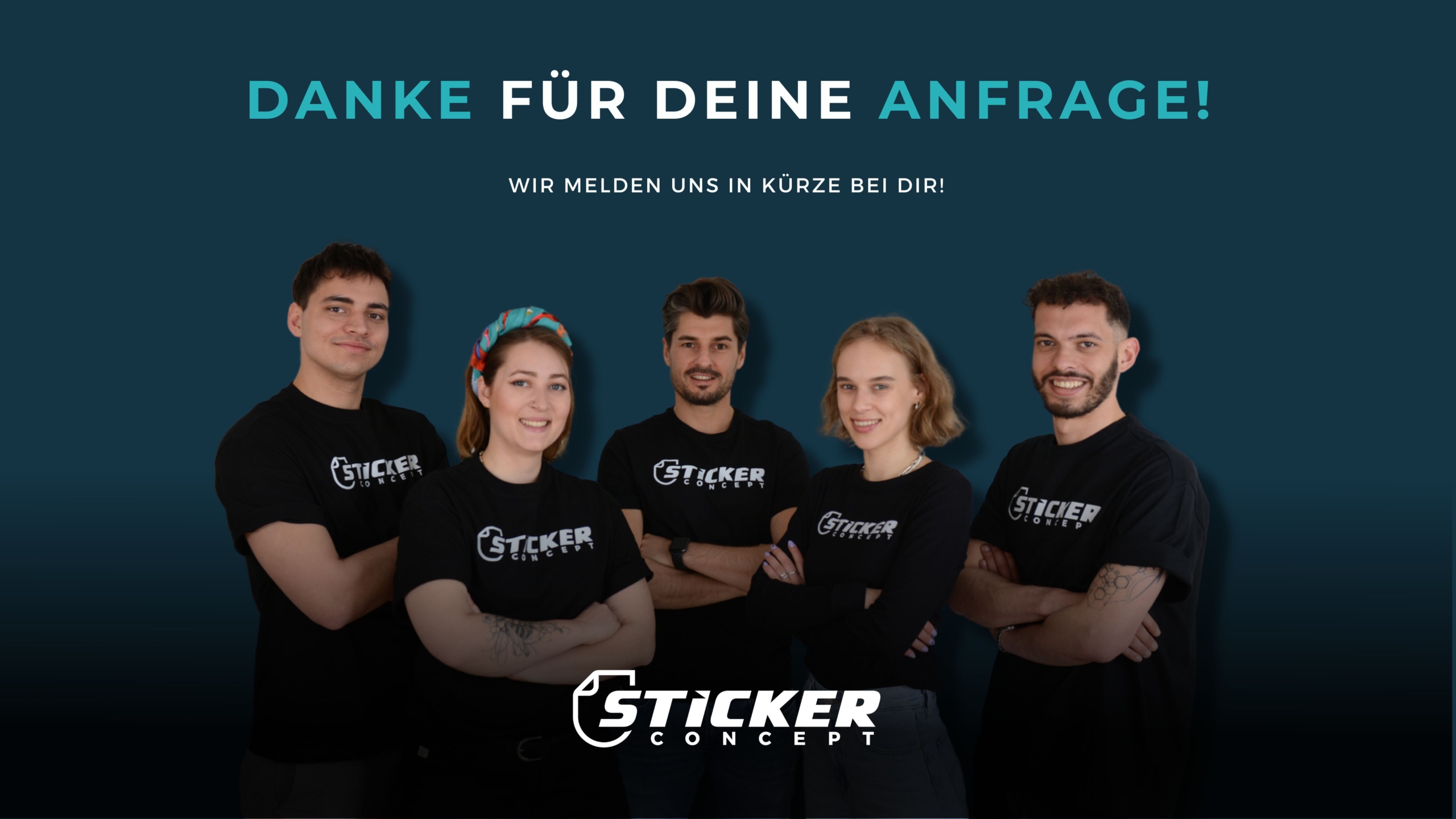 Sticker-Concept Team sagt Danke für deine Anfrage für ein Stickeralbum.