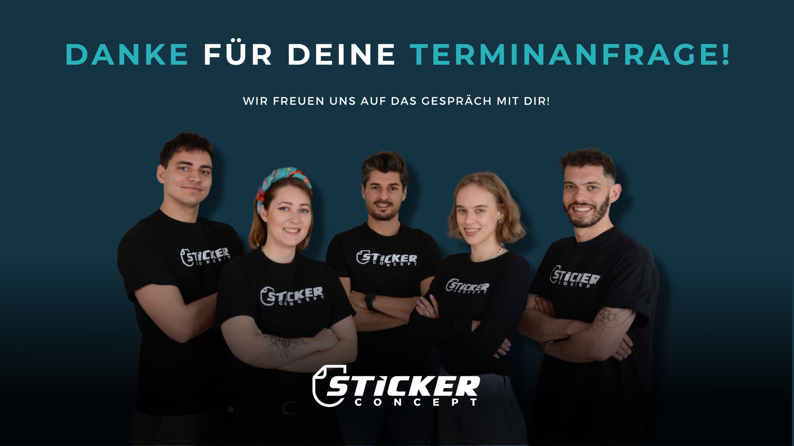 Danke_Sticker-Concept_Termin Sticker-Concept Team sagt Danke für deine Anfrage für einen Beratungstermin für Stickeralben.
