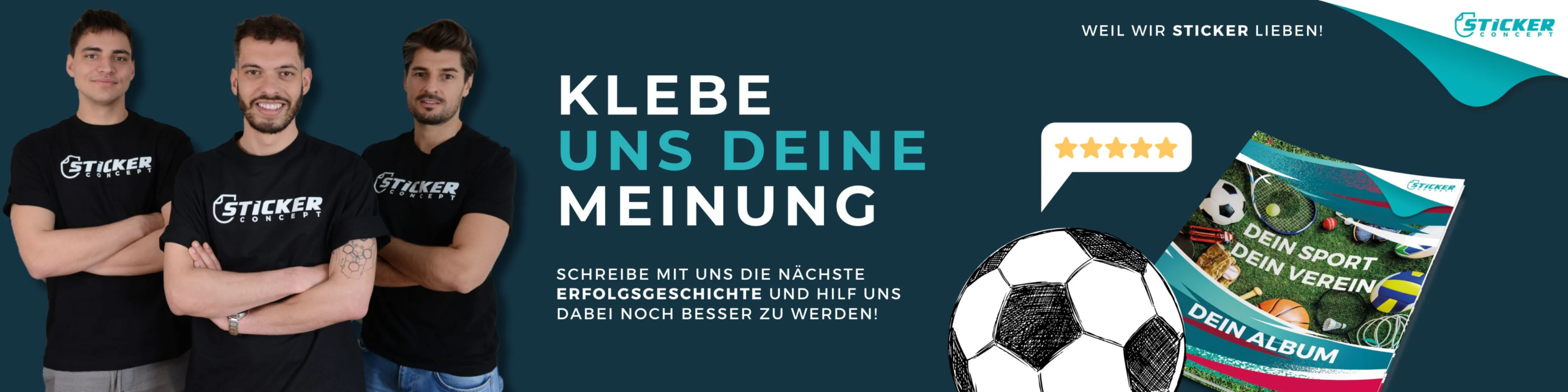 Feedback zum Sticker-Album Projekt mit Sticker-Concept für Vereine.